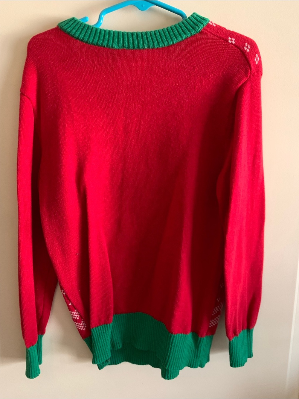 Dr. Seuss Red & Green Grinch Christmas Crewneck Sweater - Picture 2 of 3